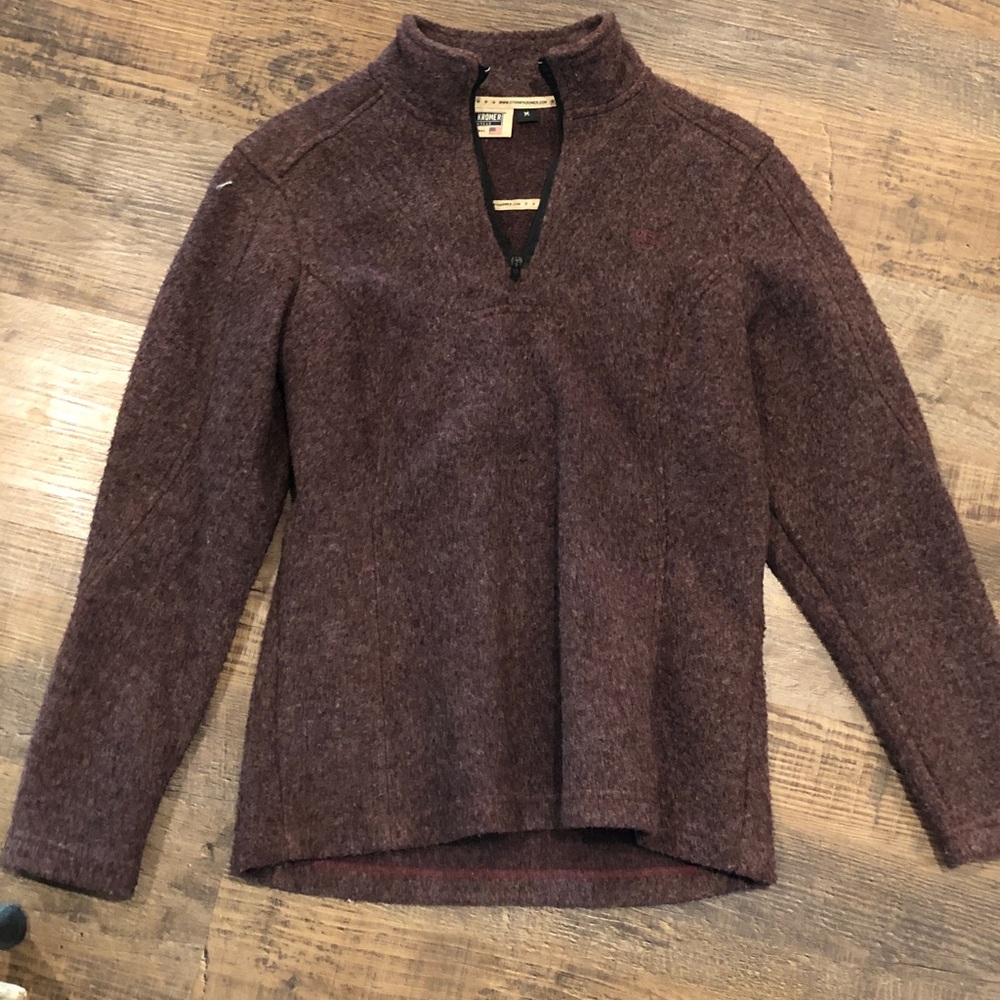 Women’s Half-Zip Pullover Sweater - Burgundy
